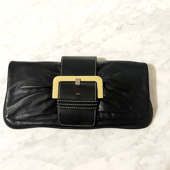 Ted Baker London Handbags - Ted Baker London Black Leather Clutch